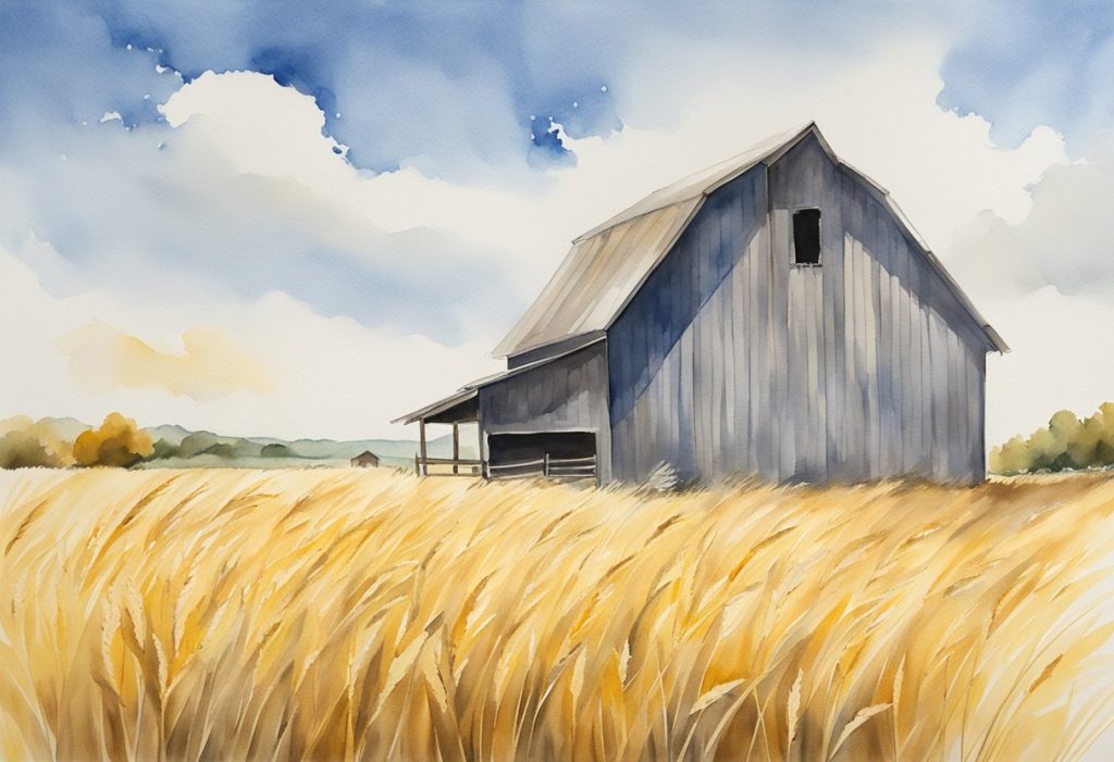 golden fields of emmer wheat